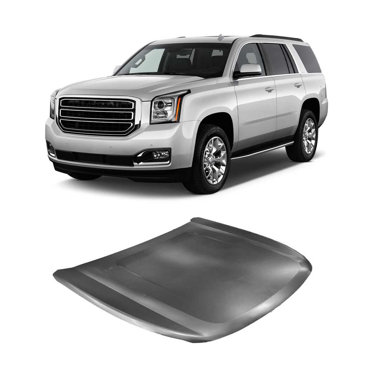 Replacement HOOD, 2015-2020 GMC Yukon, 84348409, (Alum)