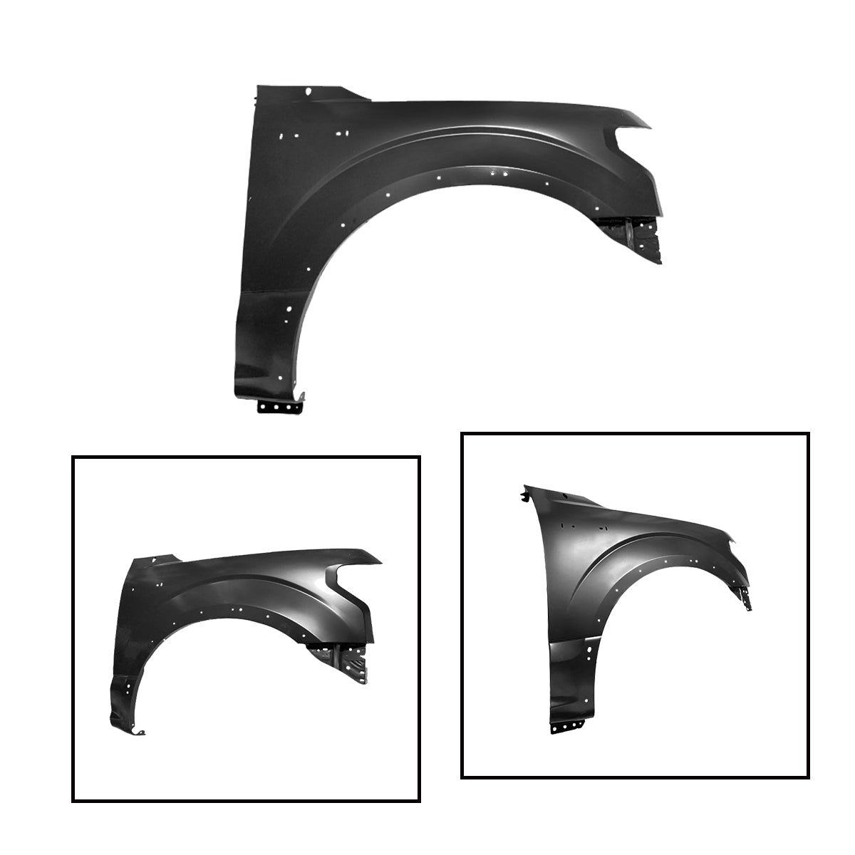 Replacement Front Fender, RH, 2015-2020 Ford F150, (STEEL)