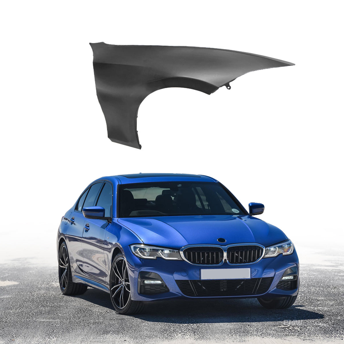 Replacement FRONT FENDER, LH, 2020-2023 BMW 3 Series G20, (Alum)