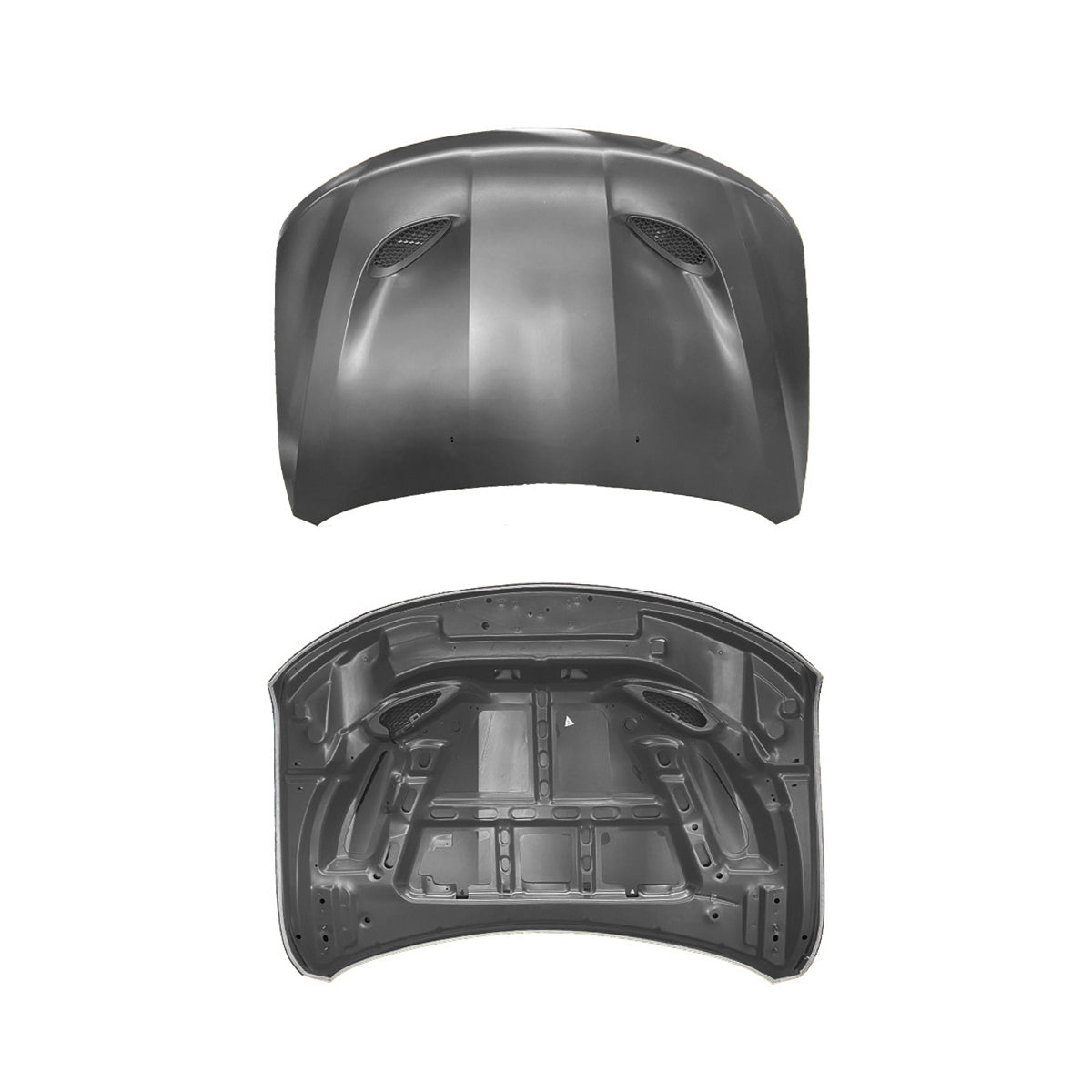 Replacement SRT Style Heat Extration Hood, 2021-2023 Jeep Grand Cherokee, 68040264AF, (Alum)