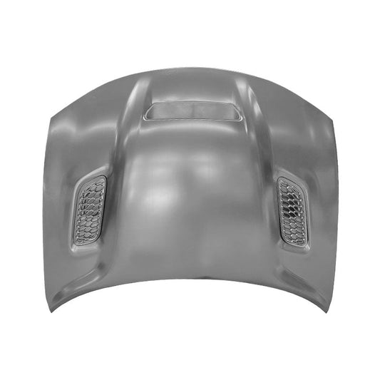 Replacement HOOD FOR REDEYE, W. 3 SCOOPS, 2021-2023 Dodge Charger, (Alum)