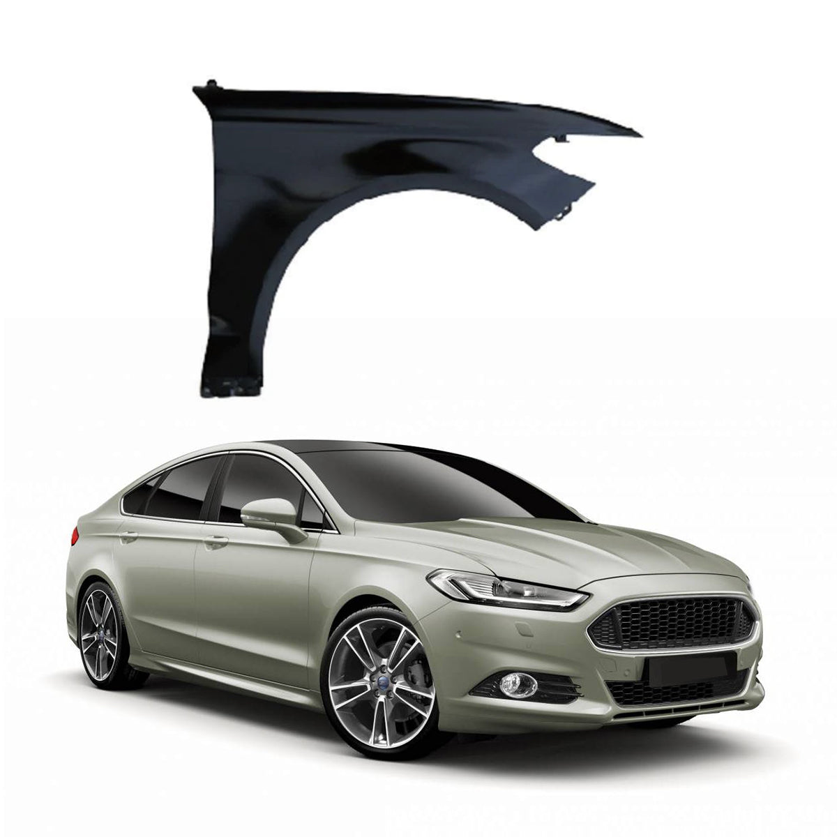 Replacement FRONT FENDER, RH, 2013-2019 Ford MONDEO, HS7BF16005CC, (Steel)