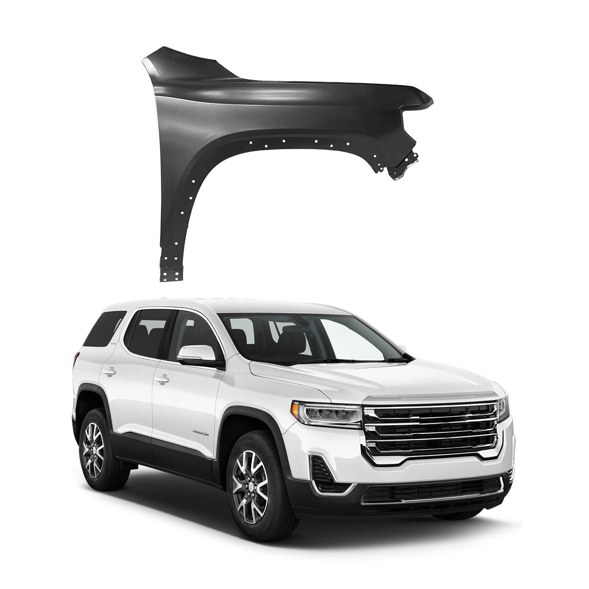 Replacement FRONT FENDER, RH, 20202022 GMC Acadia, 84755856, (Alum