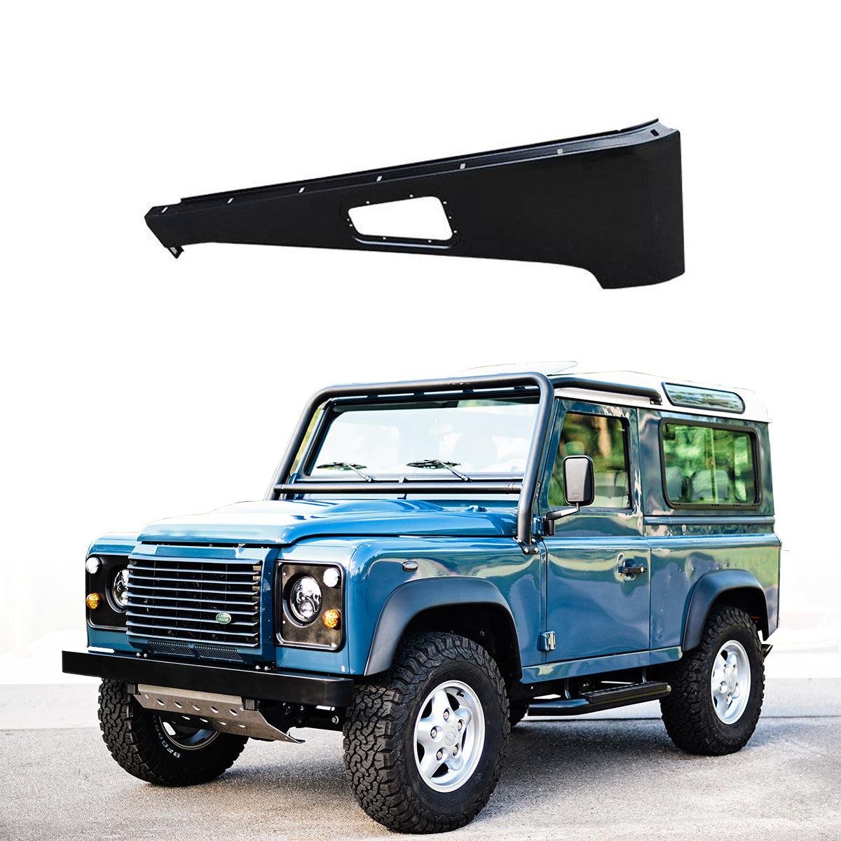 DEFENDER 90 AND DEFENDER 110 FRONT WING UP, LH – Topnault Classic Car Parts