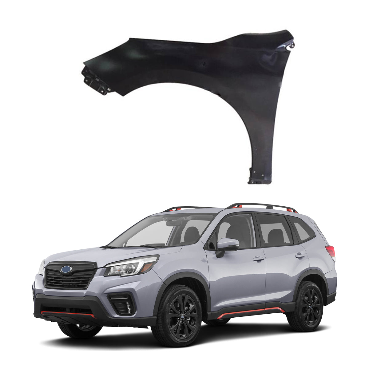 Replacement FRONT FENDER, LH, 2019-2023 Subaru Forester, (Steel)