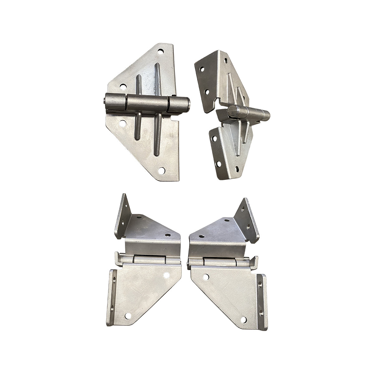 Windshield frame hinges, LH and RH, Stainless Steel, for FJ40, FJ45 Toyota Land Cruiser